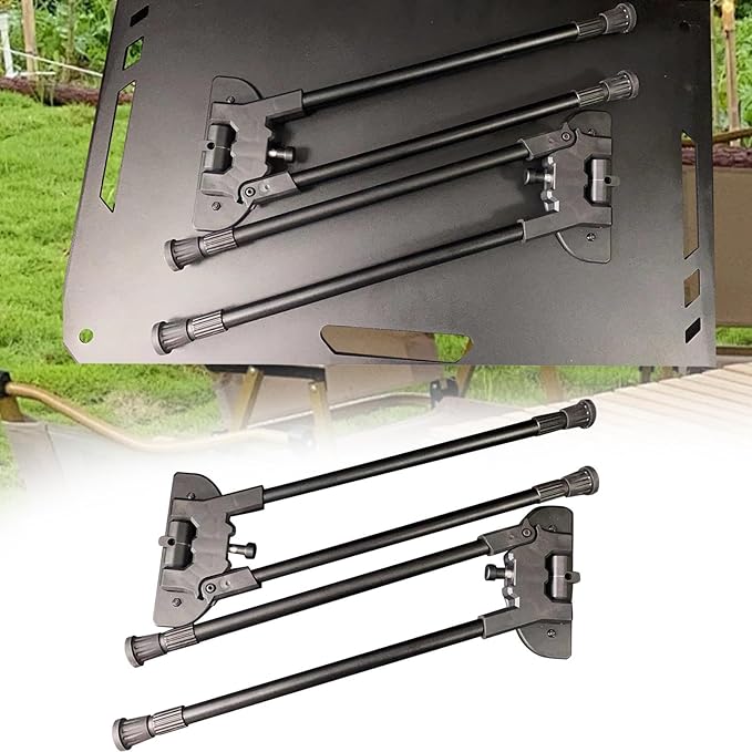 Generic Skateboard Stool Legs Shoe Changing Stool Feet Camping Table Floor Connecting Accessories Stable Longboard Bench Feet 37.5cm Black