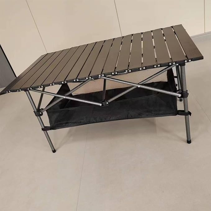Outdoor Folding Portable Picnic Camping Table Easy Carry Folding Table with Storage Bag Heavy Duty for RV BBQ Cooking Indoor Outdoor Party Patio Picnic (Medium)