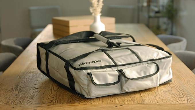 Homevative Electric Heated &amp Insulated Pizza &amp Food Delivery Bag. Home Outlet &amp Car Power Plugs Included Holds 3 Large Pizza Boxes