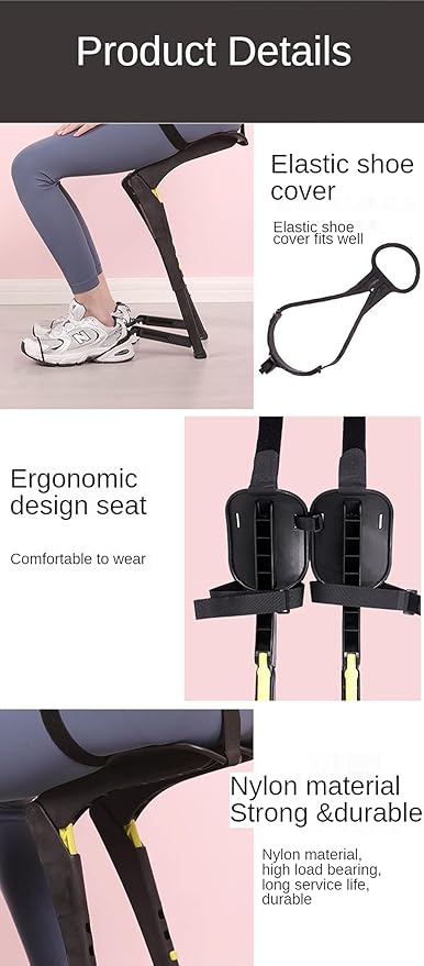 2025 Wearable Invisible Chair Adjustable Portable Exoskeleton Chair Outdoor Camping Folding Wearable Invisible Seat Weight Bearing 100kg