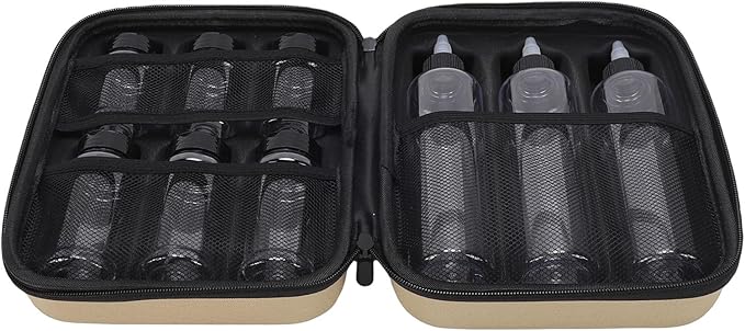 Seasoning Container Kit Seasoning Shakers Liquid Bottles with Funnel and EVA Storage for Outdoor Camping