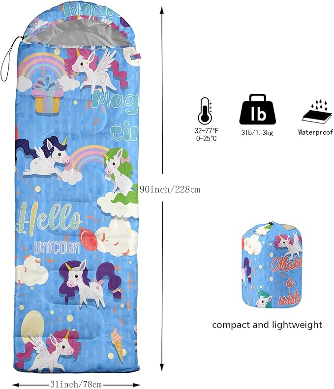 Print sleeping bagsleeping bagsOutdoor Camping Sleeping BagSuitable For Children Boys And Girls PortableWaterproofCompact And LightweightGreat For Outdoor CampingBackpacking And Hiking