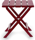 Camco 51684 Red Regular Adirondack Portable Outdoor Folding Side Table Perfect for The Beach Camping Picnics Cookouts and More Weatherproof and Rust Resistant