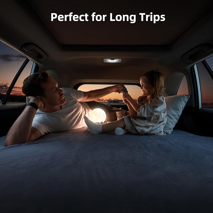 AutoLevel TPU Backseat Foam Mattress for Toyota RAV4 Hybrid 4-inch Foam Camping Mattress &amp Slope-Cancel Layer Inflatable SUV Car Bed with Rechargeable Pump for Road Trip Sleeping (RAV4 Hybrid)