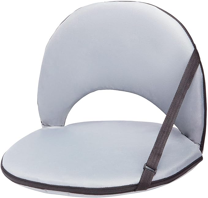 The Lakeside Collection Travel Folding Cushioned Seat 5 Adjustable Positions Blue Or Gray