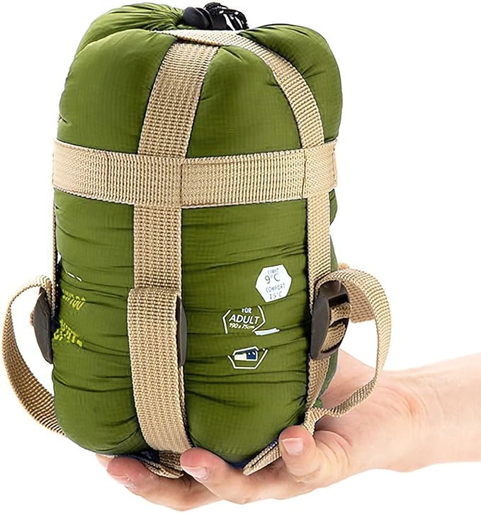 ECOOPRO Warm Weather Sleeping Bag - Portable Waterproof Compact Lightweight Comfort with Compression Sack - Great for Outdoor Camping Backpacking &amp Hiking-83 L x 30 W Fits Adults