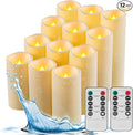 Outdoor Waterproof LED Candle Lamp with Remote Control Indoor Bedside Lamp Battery Candle The Night Light is Dimmable Candle 12pcs It is Suitable for Decorative Lighting atmospheres