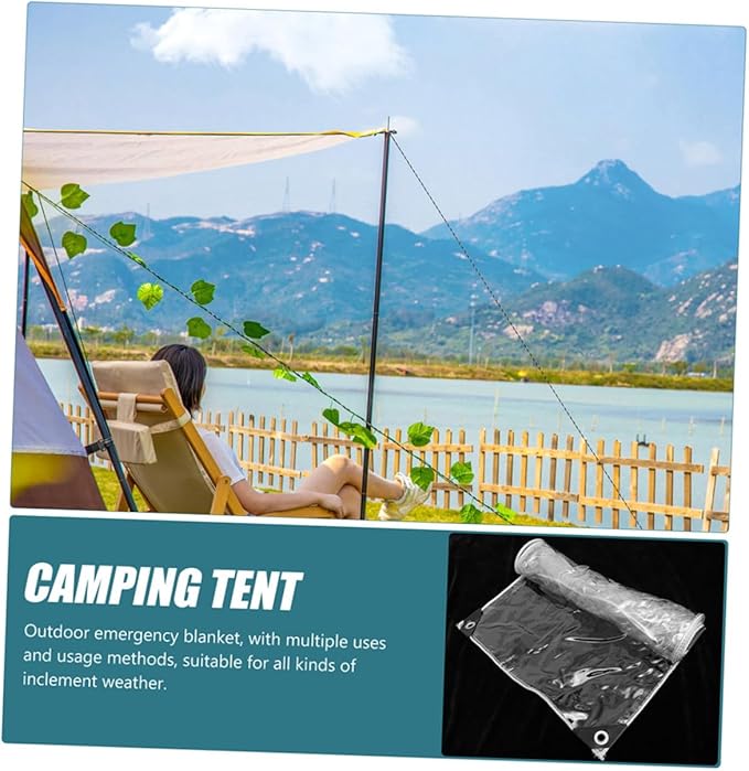 BESPORTBLE Outdoor Tent – Portable Folding Canopy Random Edges Waterproof PVC Tarp for Camping Sun Shelter Garden Use and Outdoor Events