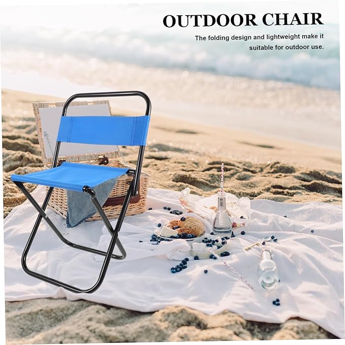 Yardwe Foldable Fishing Chair Compact Camping Stool Lightweight and Sturdy for Outdoor Activities