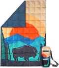 4Monster Down Camping Blanket - Outdoor Travel Quilt Puffy 650 Fill Packable LightweightWind &amp Waterproof | Ideal for Stadium BackpackingPicnics Beach and Hiking