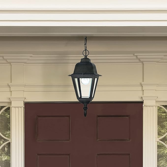 Nuvo Lighting 60/489 Traditional One Light Hanging Lantern from Briton collection in Black finish