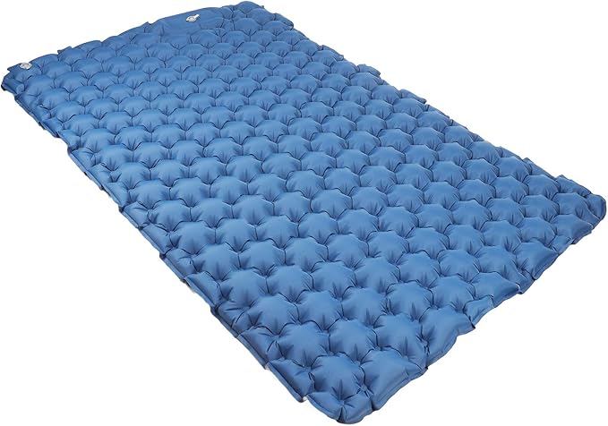 Camping Air MattressOutdoor Air Mattress Portable Moistures Proof Double Inflatable Camping Mat210T Fabrics Car Camp Sleeping Pad for Hiking Backpacking Car Travel (Navy Blue)