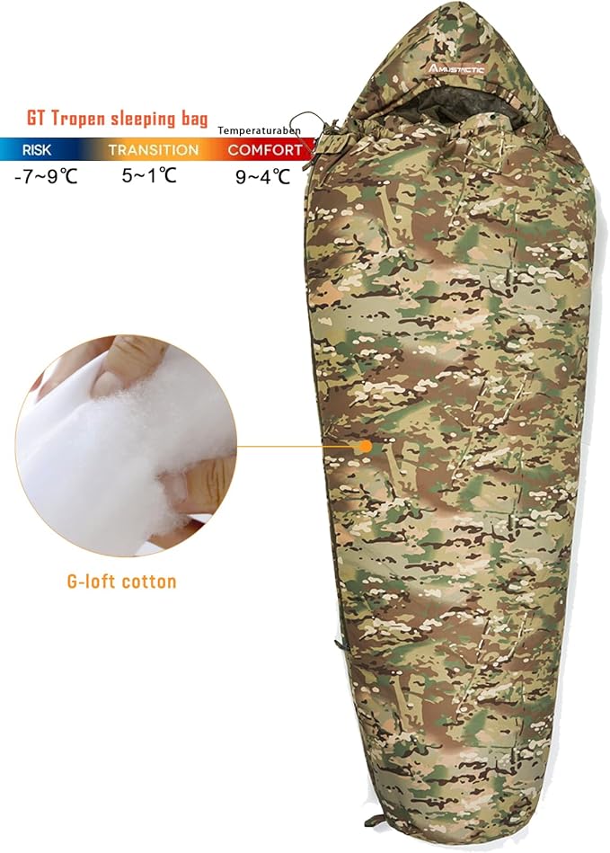 MT Military Army Force Defence 4 &amp Tropen Patrol Mummy Sleeping Bags with Bivy Cover Compression Sack Modular Sleeping System 2.0 for Cold Weather