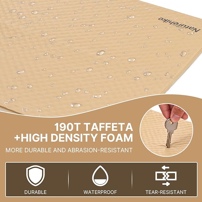 Naturehike Camping Sleeping Pad with Quick-Inflating Ultralight Memory Foam Sleeping Mat for Camping Backpacking Hiking Traveling Tent Yellow