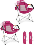 KingCamp Hammock Camping Chair Swinging Portable Folding Camp Chairs for Adults Max 400lbs Heavy Duty Foldable Oversized Rocker with Aluminum Alloy Frame Cup Holder for Outdoor Beach Patio Sport