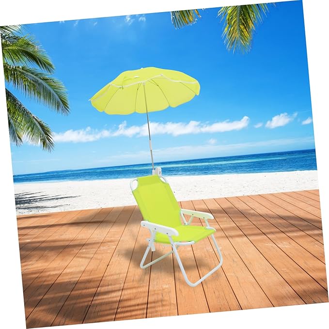 1set Multifunctional Boys and Girls Beach Chair Umbrella Lightweight Portable Outdoor Seat for Fishing Hiking and Beach Activities Ergonomic Design and Practical