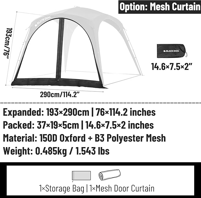 Blackdog Camping Canopy Tent - Quick Easy Set up Instant Pop up Tents for Camping 4-6 Person UV Resistant Sun Shelter for Sporting Events Family Camping Trip Outdoor Activities
