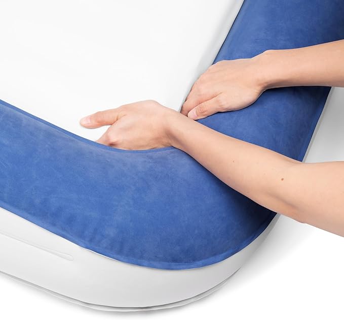 SoundAsleep Products Dream Series Kids Air Mattress Includes High Speed External Pump - Extra Tall Safety Bumpers - Portable Toddler Blow up Bed for Kids