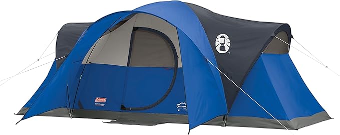 Coleman Montana Camping Tent 6/8 Person Family Tent with Included Rainfly Carry Bag and Spacious Interior Fits Multiple Queen Airbeds and Sets Up in 15 Minutes
