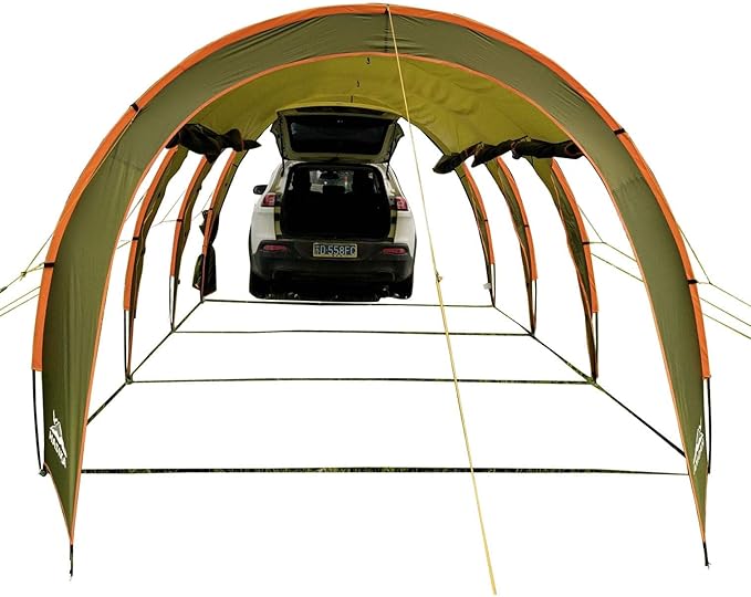 Car Canopy Tent Large Camping Shade for 8-10 Person Family Tent Picnic BBQ Friends Gathering Waterproof Windproof Lightweight Easy Setup 15 * 10 FT