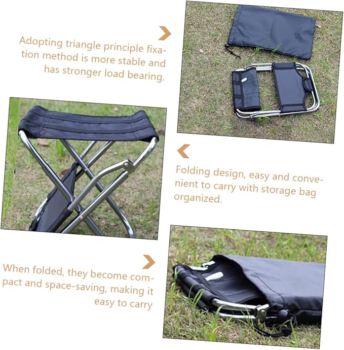 Fishing Chair Portable Stool Lawn Chair Camping Essentials Construction Folding for Travel