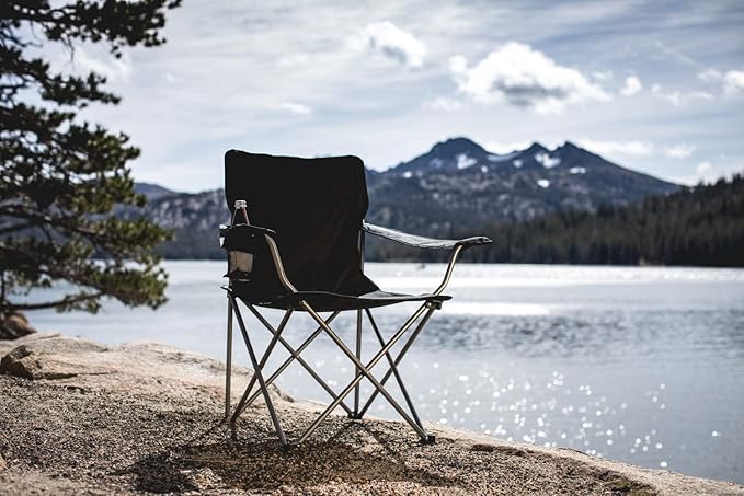 Picnic TIME NCAA PTZ Camp Chair Picnic Chair Beach Chair with Carrying Bag (Black)
