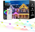 100FT RGB Permanent Outdoor LightsWaterproof Smart LED Eaves Lights with App/Remote Controlfor Christmas and All Holiday DecorDaily and Accent LightingHouse Roof and Garden