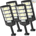 Solar Lights Outdoor Waterproof 320° Wide Angle Solar Street Light 6500K Solar Flood Lights Outdoor Motion Sensor with Remote Solar Security Lights for Yard 4-Pack