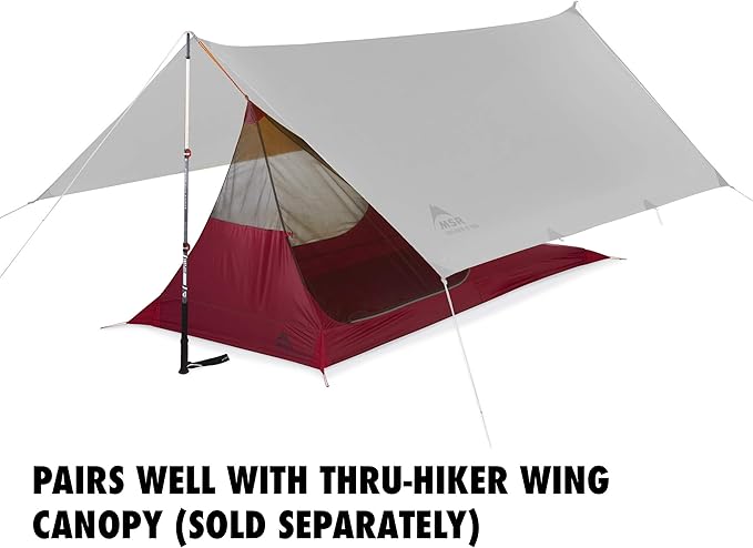 MSR Thru-Hiker Mesh House 1-Person Ultralight Mesh Backpacking Tent