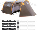Oxford 2-Person Waterproof Bikepacking Tent with Mesh Windows Lightweight Shelter Windproof Rainproof for Camping Hiking Cycling