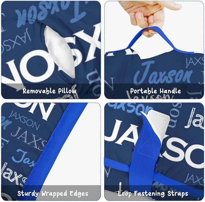Personalized Name Toddler Nap Mat for Daycare Preschool Kindergarten Customized Kids Sleeping Bag with Pillow and Blanket for Girls Boys Custom Name Monogrammed Nap Mats for Toddlers