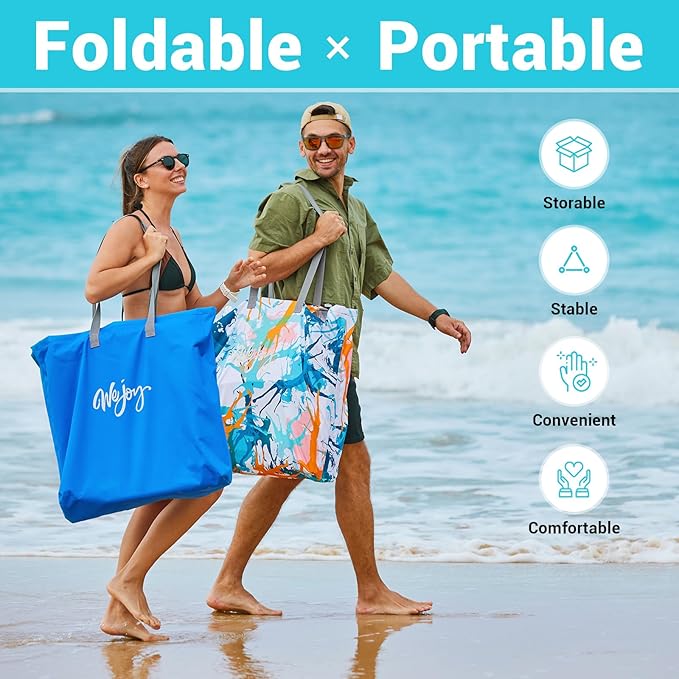 #WEJOY 2 Beach Chairs and Table Set Lightweight &amp Folding Backpack Beach Chair for Outdoor Beach Lawn Camping Picnic Blue Beach Chairs Set