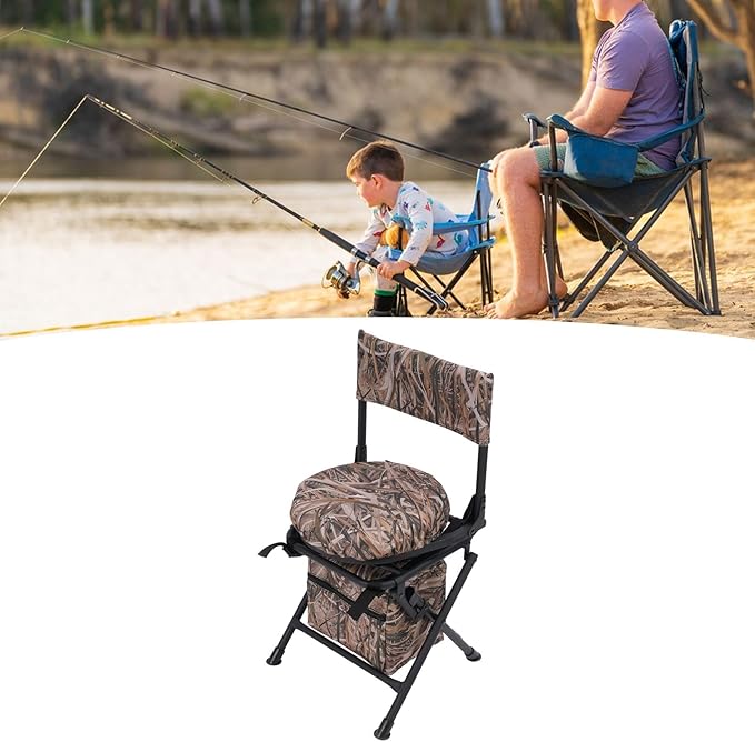 Lightweight Folding Chairs for Outside 360 Degree Camping Chair Portable Fishing Chair Foldable Compact Fishing Stool for Outdoor