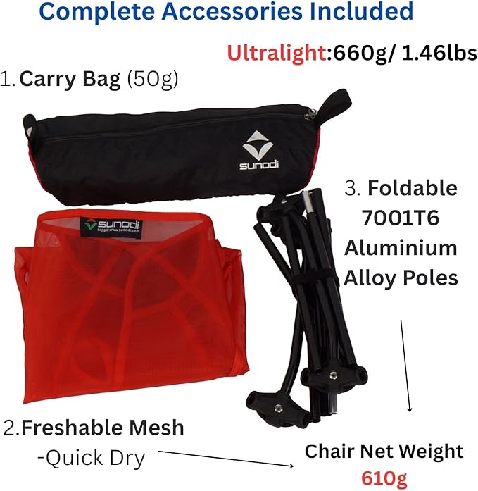 Ultralight Backpacking Chair Aluminium Alloy Legless Ground Chair Foldable Camping Chair for Adult Hiking Camping Picnic Fishing RV Balcony Paddleboard Beach Indoor (Red)