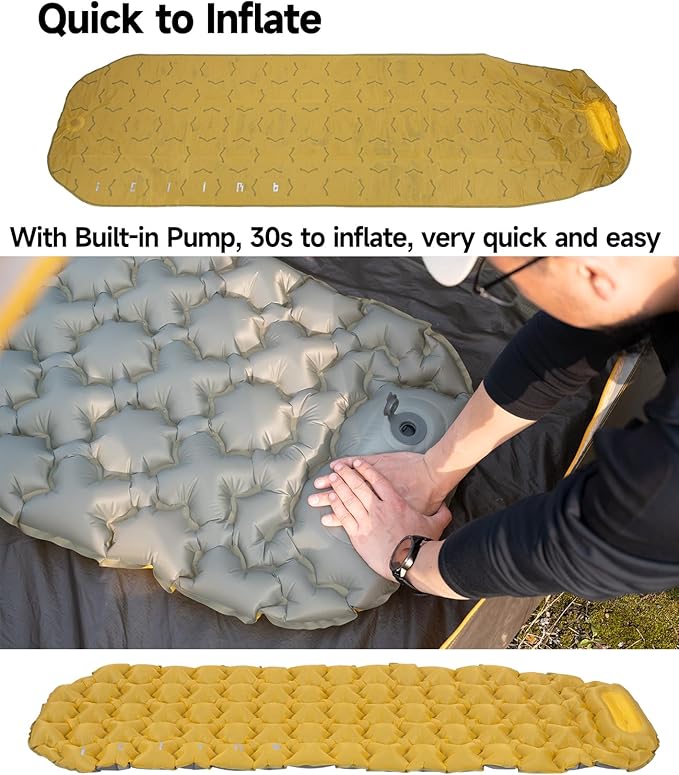 iClimb 1 3M Thinsulate Insulation Sleeping Bag and 1 Air Sleeping Pad Ultralight Compact for Adults Outdoor Camping Backpacking Hiking