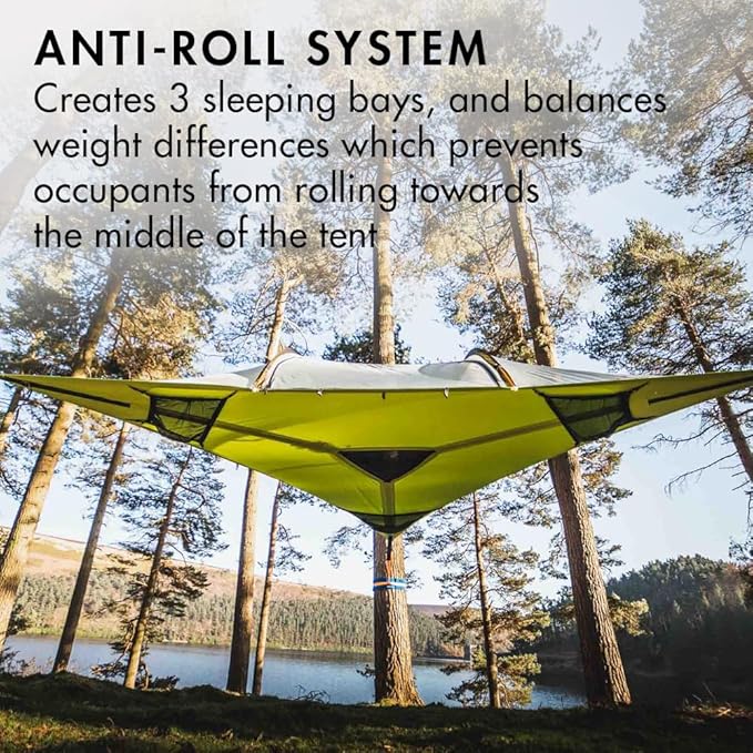 Tentsile Stingray V3 Tree Tent Camping Hammock Tent 3P Capacity Portable Tree House Shelter for Campers Backyards Campgrounds Designed in The UK
