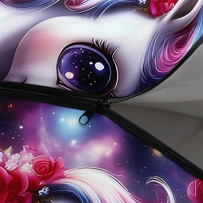 AILONEN Kawaii Panda Sleeping BagsLightweight &amp Waterproof3 Season Warm &amp Cool WeatherDreamy Purple Flower Animal Themed Sleeping Bags for BoysGirlsKidsAdults TravellingOutdoors