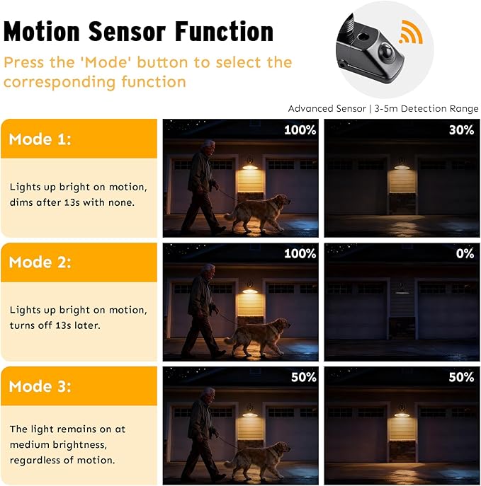 200lm Solar Barn Lights Outdoor with 3 Lighting Modes &amp Motion Sensor No Wiring Needed Solar Wall Lights Outdoor Waterproof Farmhouse Exterior Wall Sconce Outdoor Light Fixtures for Garage(2 P