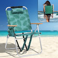 VINGLI Aluminum 17 Backpack Beach Chair – Tall Beach Chairs for Adults Portable with Adjustable Straps 3-Position Reclining Cup Holder High Lightweight Beach Chairs for Beach