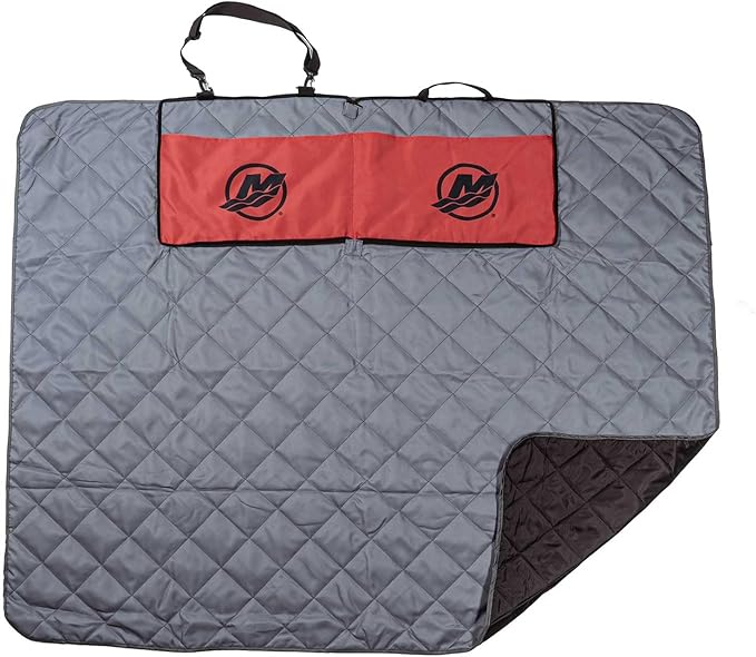 MERCURY Logo Travel Blanket w/Water Resistant Fabric - Red &amp Black MER-60004