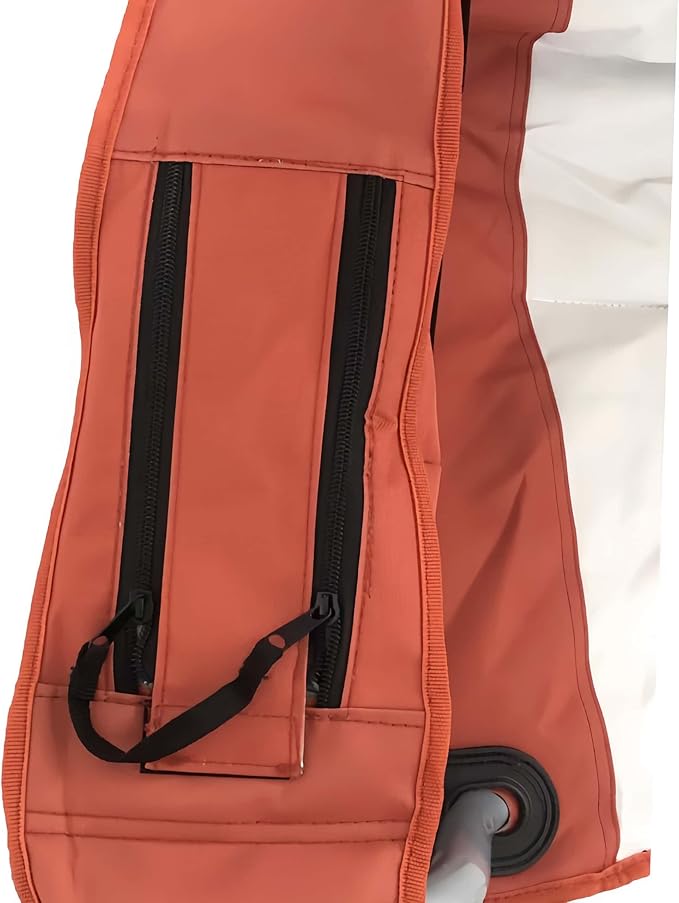 Wild Scape Oversized Folding Camping Chair Foldable Beach Chairs for Adults with Cup Holder Cooler Pocket Storage Bag Heavy Duty Portable Fishing Chair for Outdoor Garden Picnic (Orange-red)