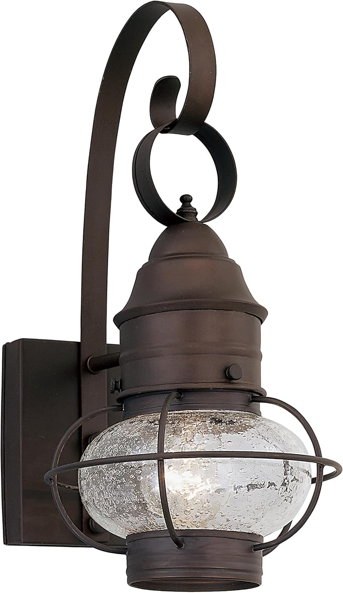 Designers Fountain Nantucket Outdoor Light Fixture 14.25 Inch Exterior Wall Lantern Sconce for Front Door Patio and Porch Rustic 1751-RT