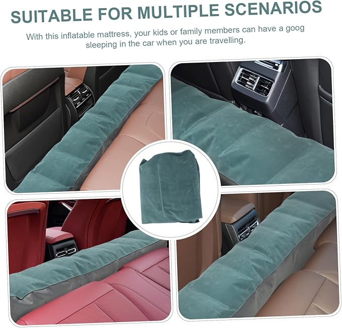 Car Inflatable Air Mattress Lightweight Travel Camping Bed Durable Portable Car Rear Sleeping Pad for SUV Models Random Color