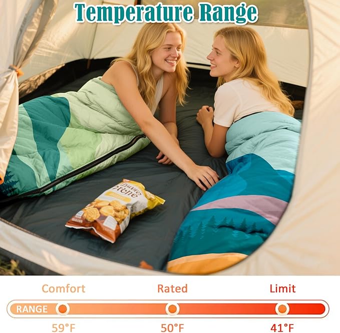 Sleeping Bags for Adults Kids3 Seasons Cold Warm Weather Waterproof Lightweight Camping Sleeping Bags for Men and WomenCamping Outdoor Travel