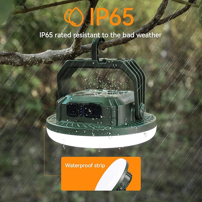 VAVOFO 15000mAh 4000LM LED Camping Lantern Rechargeable 3 Lighting Modes Portable Tent Light with Magnet IP65 Waterproof Hanging Light for Emergencies Power Outages Hurricane(Green)