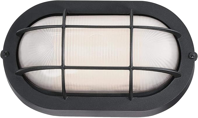 Westinghouse 6113700 Traditional One-Light Dimmable LED Outdoor Wall Light Textured Black Finish White Glass