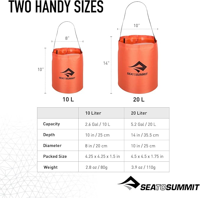 Sea to Summit Folding Bucket Collapsible Camp Kitchen Bucket