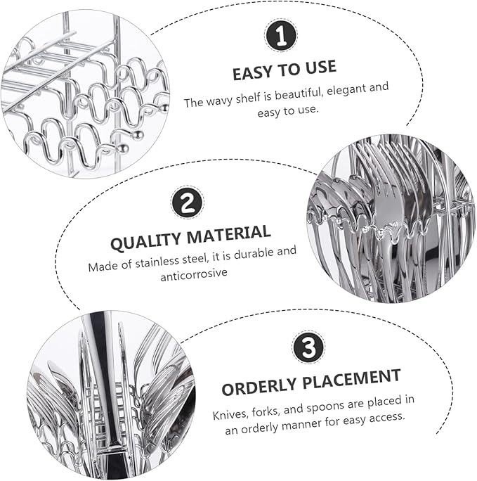 PRETYZOOM 24-Piece Stainless Steel Cutlery Set Compact Tableware Forks and Spoons Dishwasher Safe for Home and Outdoor Dining