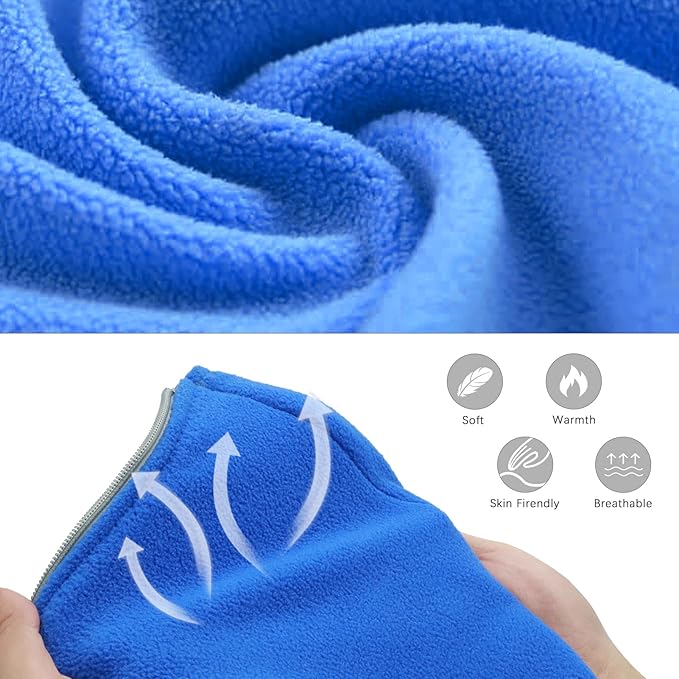 Fleece Sleeping Bag Liner 75 Long Zipper Microfiber Fleece Travel Single Sleeping Bag Camping Blanket Indoor Outdoor Blanket for Adults &amp Children