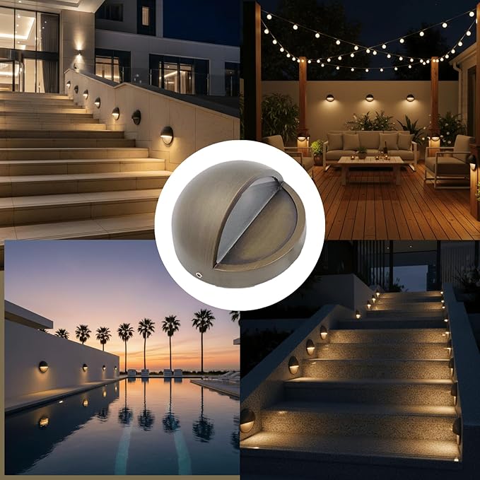 Ironsmith Lighting Products Solid Brass Puck Light Fixture - Oil Rubbed Bronze Finish Efficient 12 Volt 2 Watt LED Light Bulb Halogen and LED Lamp Compatible - Outdoor Landscape Lighting